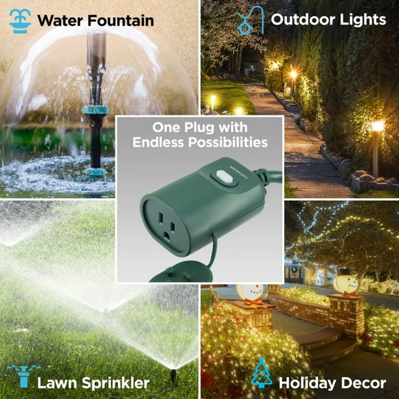 Merkury Innovations Indoor/Outdoor Wi-Fi Smart Plug, Requires 2.4 GHz Wi-Fi - Picture 6 of 7